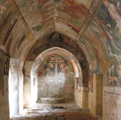 S. Giorio di Susa, Cappella S. Lorenzo, Affreschi, Interno.jpg