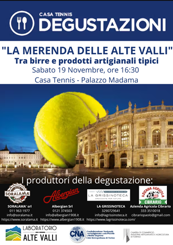 LA MERENDA DELLE ALTE VALLI AL MASTER ATP 