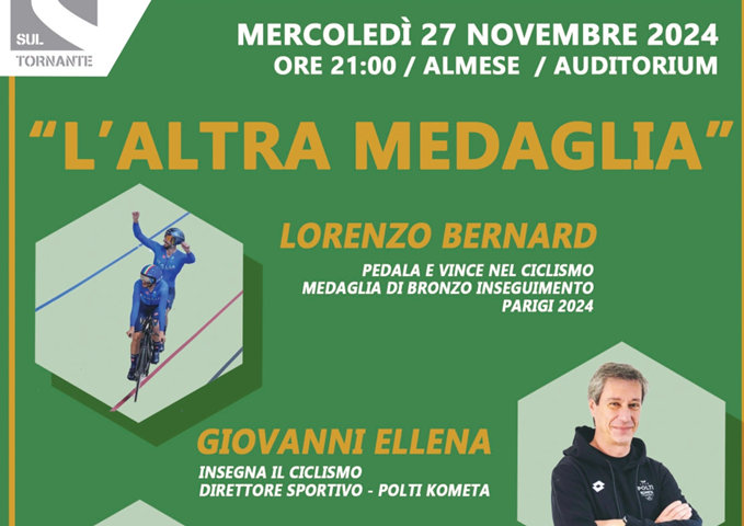 L'altra medaglia - serata ciclismo con Lorenzo Bernard - 27 novembre -Almese