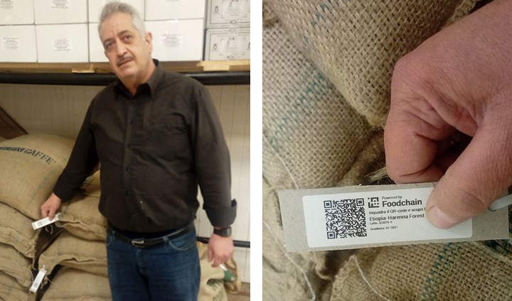 Messineo e il QR code dei sacchi di caffè.jpg