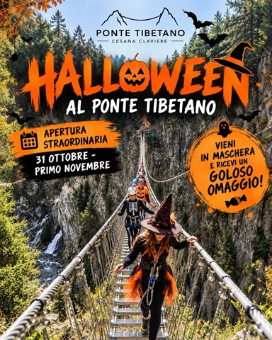 Halloween al ponte Tibetano Cesana-Claviere