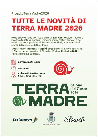 Terra Madre 2026 - Sauze di Cesana