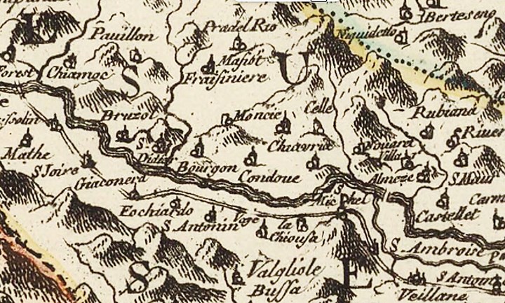 Carta1 QUANDO, ANCHE IN BASSA VALLE, I TOPONIMI ERANO FRANCESI