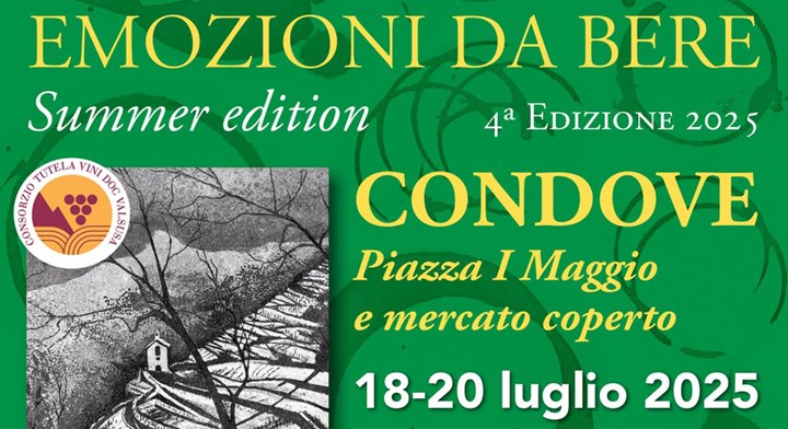 A CONDOVE LA “SUMMER EDITION” DI “VALSUSA EMOZIONI DA BERE”