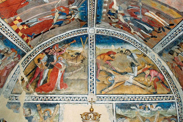 Chiomonte, Ramats, Cappella S. Andrea, Affresco, Interno.jpg