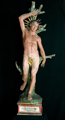 1-5-3 Giaglione, Museo Arte Religiosa Alpina, S. Sebastiano, Scultura.jpg
