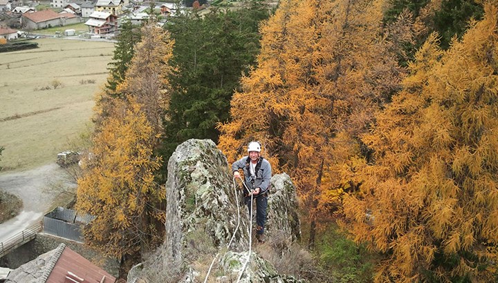 Cover Biolati ispezione parete Piero Biolati: lavori in quota