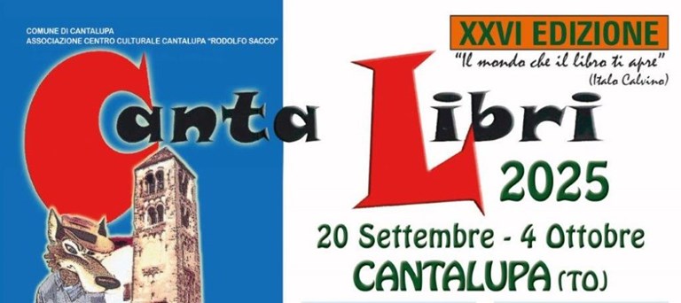 Canta-libri: a Cantalupa dal 20 settembre al 4 ottobre 2025