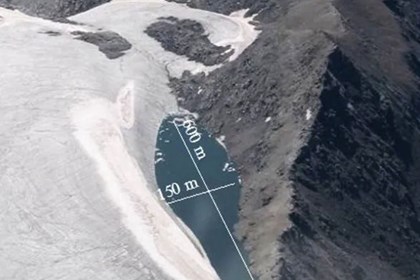 Un lago sul ghiacciaio del Rocciamelone minacciava Novalesa e Bessans