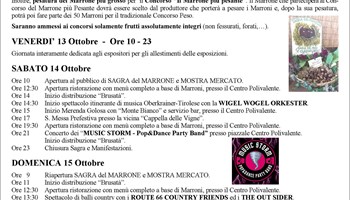 A Villar Focchiardo il 14 e 15 ottobre torna la Sagra Valsusina del Marrone