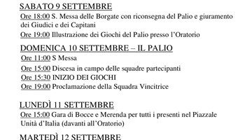 Trana, domenica 10 il Palio delle Borgate 