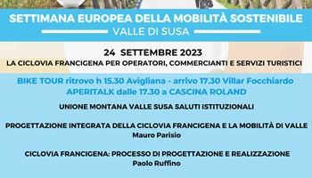 Settimana della mobilità sostenibile: l'Unione Vallesusa aderisce con un evento sulla Ciclovia