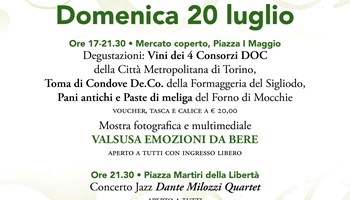 A CONDOVE LA “SUMMER EDITION” DI “VALSUSA EMOZIONI DA BERE”