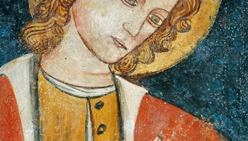 Villar Dora, Cappella S. Pancrazio, S. Giovanni Evangelista, Affresco.jpg