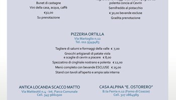 Domenica 20 ottobre 2024 a Coazze è Festa del Cevrin