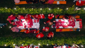 Il Ciabot cena in rosso dal drone Azienda Agricola Venturino... e il Ciabot di Giaveno!