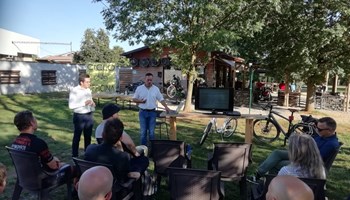 La visita dei  manager olandesi Bicigrill San Michele