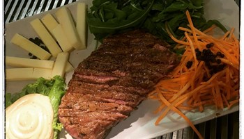 tagliata con salsa al pepe nero e toma Il Birrificio - Birra laval