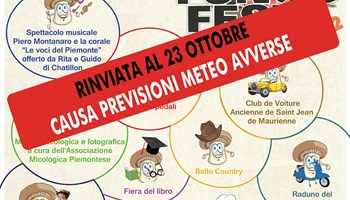"Fungo in Festa" a Giaveno sarà domenica 23 ottobre