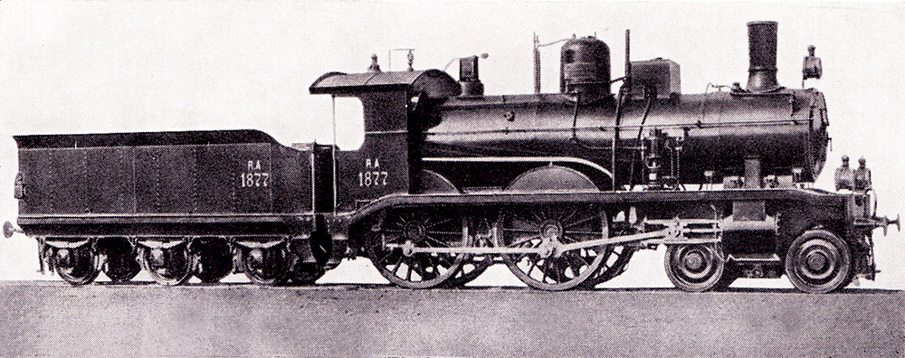 Una delle locomotive del convoglio