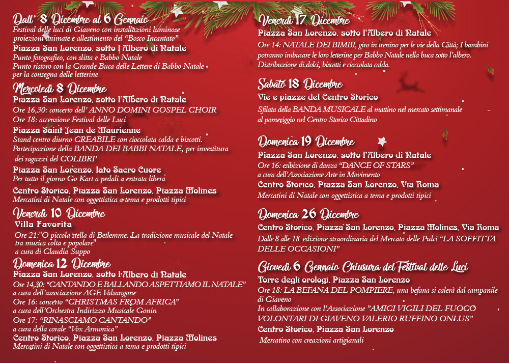 Festival delle luci a Giaveno 2021-2