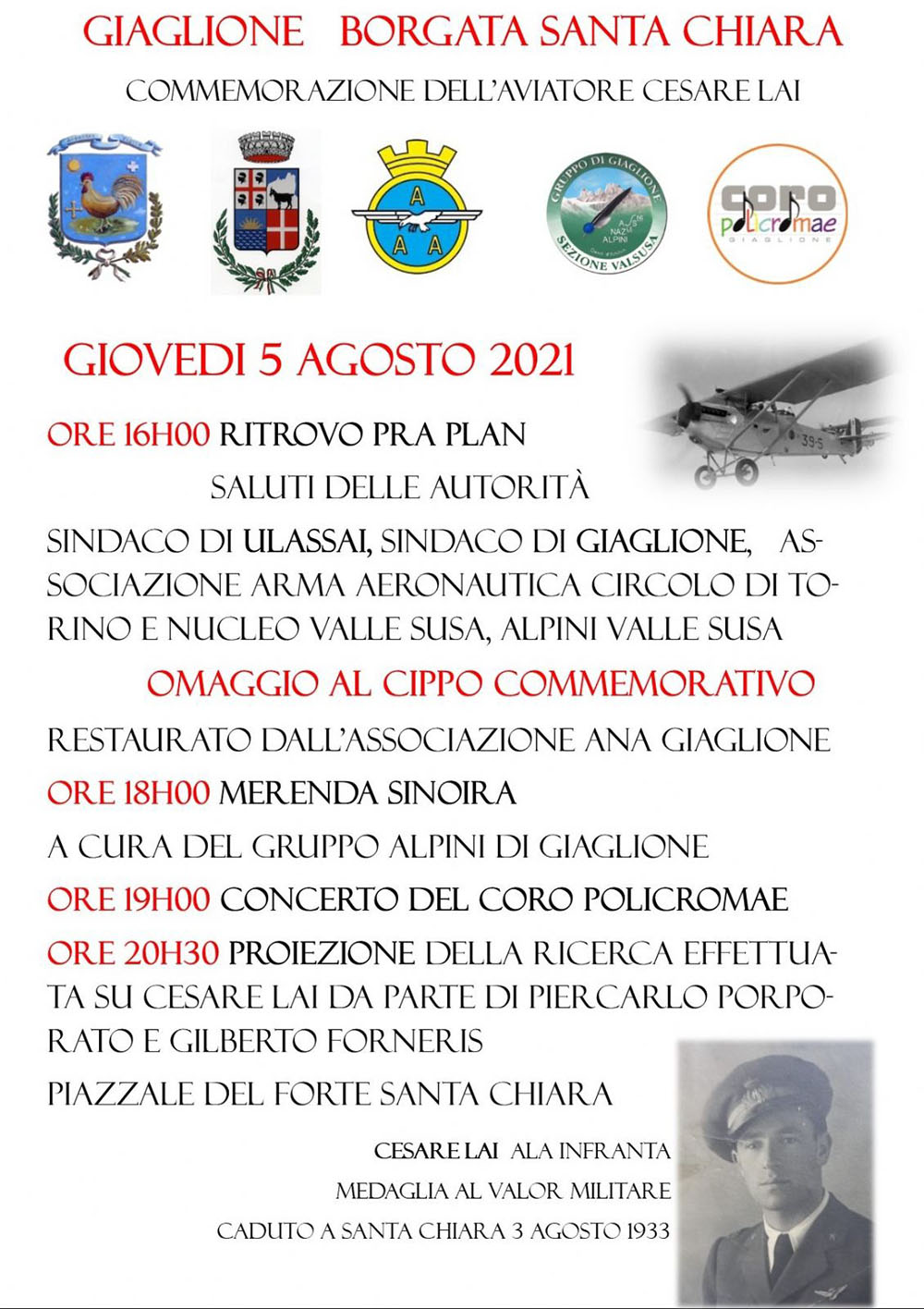 Commemorazione Cesare Lai